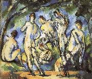 Paul Cezanne were seven men and Bath painting